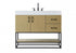 Elegant Lighting Caroline 42 inch Single Bathroom Vanity in Chestnut Brown Model: VF29242MCB