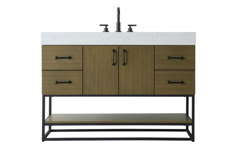Elegant Lighting Caroline 48 inch Single Bathroom Vanity in Chestnut Brown Model: VF29248MCB