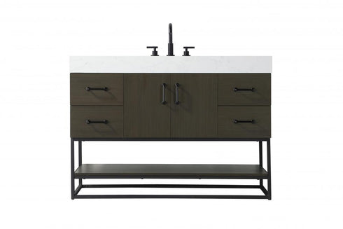 Elegant Lighting Caroline 48 inch Single Bathroom Vanity in Chestnut Brown Model: VF29248MCB