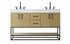 Elegant Lighting Caroline 54 inch Double Bathroom Vanity in Chestnut Brown Model: VF29254DMCB