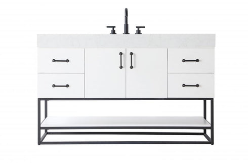 Elegant Lighting Caroline 54 inch Single Bathroom Vanity in Chestnut Brown Model: VF29254MCB