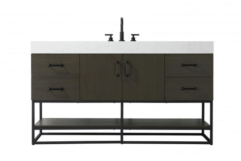 Elegant Lighting Caroline 60 inch Single Bathroom Vanity in Chestnut Brown Model: VF29260MCB