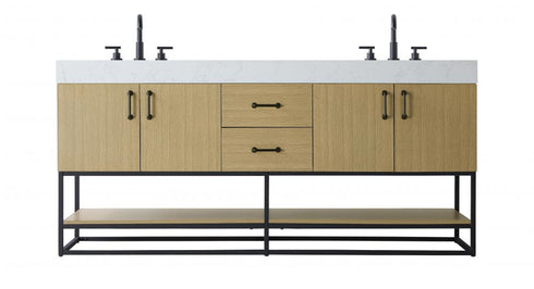 Elegant Lighting Caroline 72 inch Double Bathroom Vanity in Chestnut Brown Model: VF29272DMCB