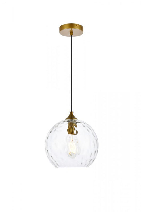 Elegant Lighting Cashel 1 light in Black and Clear glass pendant Model: LD2282