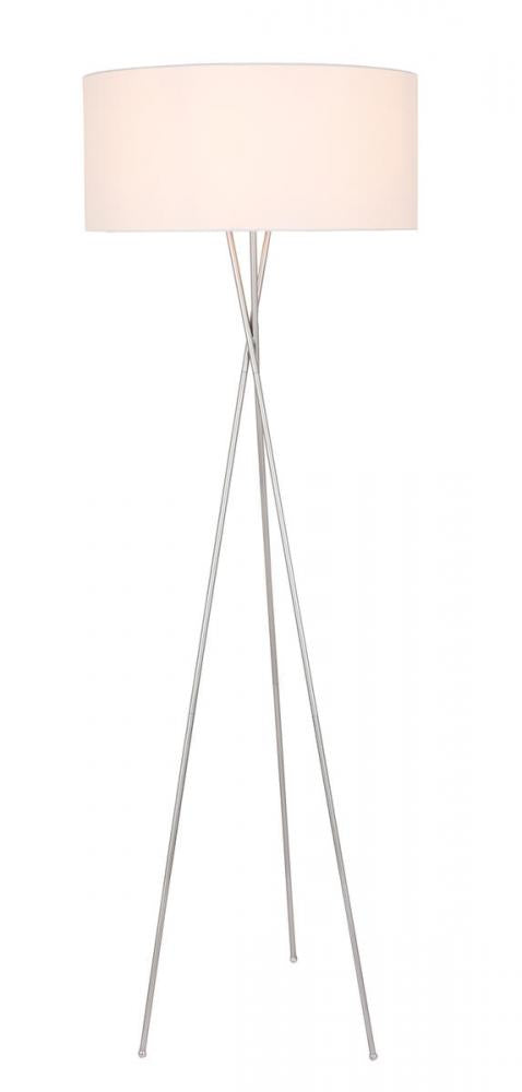 Elegant Lighting Cason 1 light in Black and White shade Floor lamp Model: LD6189BK