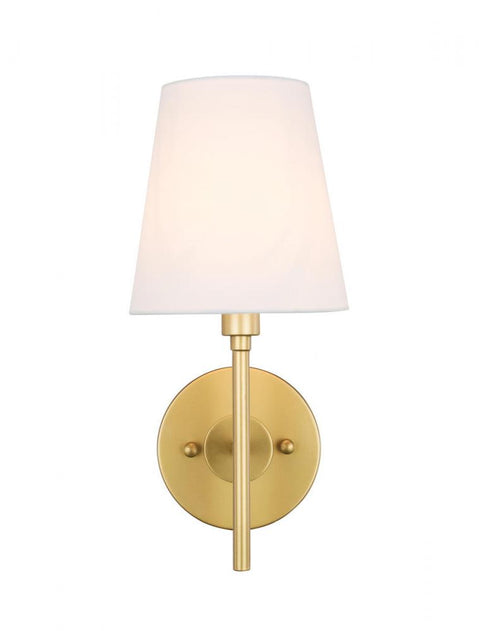 Elegant Lighting Cason 1 light in Black and White shade wall sconce Model: LD6183BK