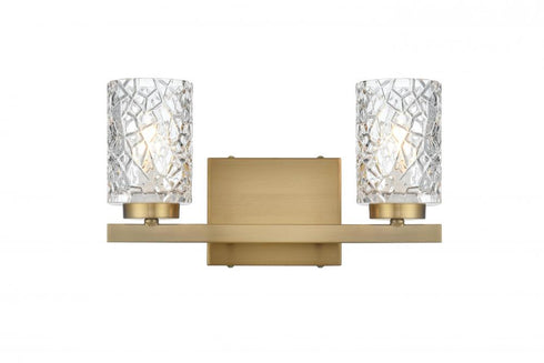 Elegant Lighting Cassie 14 inch Wall Sconce in Chrome in Chrome and Clear Finish Model: LD7026W14C
