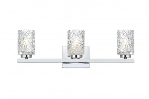 Elegant Lighting Cassie 24 inch Wall Sconce in Chrome in Chrome and Clear Finish Model: LD7027W24C