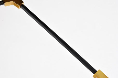 Elegant Lighting Cavoli 11 light in Light Antique Brass and Flat Black Pendant Model: 1712G73LAB