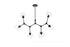 Elegant Lighting Cavoli 49 Inch Chandelier in Black Model: 1712G49BK
