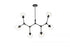 Elegant Lighting Cavoli 49 Inch Chandelier in Black Model: 1712G49BK