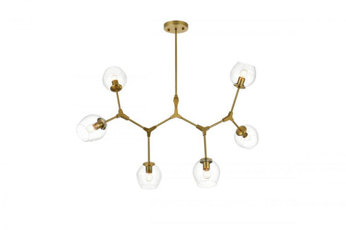 Elegant Lighting Cavoli 49 Inch Chandelier in Black Model: 1712G49BK