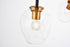 Elegant Lighting Cavoli 5 light in Light Antique Brass and Flat Black Pendant Model: 1712D42LAB