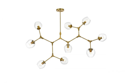 Elegant Lighting Cavoli 60 Inch Chandelier in Black Model: 1712G60BK