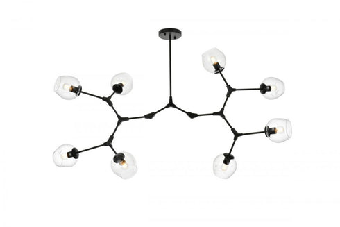 Elegant Lighting Cavoli 61 Inch Chandelier in Black Model: 1712G61BK