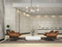 Elegant Lighting Cavoli 7 light in Light Antique Brass and Flat Black Pendant Model: 1712G57LAB