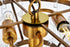 Elegant Lighting Cavoli 9 light in Light Antique Brass and Flat Black Pendant Model: 1712G79LAB