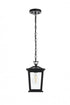 Elegant Lighting Cayman 7 inch Outdoor Pendant in Black Model: OD332H12BK