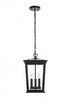 Elegant Lighting Cayman 7 inch Outdoor Pendant in Black Model: OD332H16BK