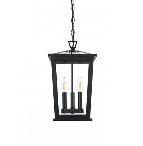 Elegant Lighting Cayman 7 inch Outdoor Pendant in Black Model: OD332H16BK