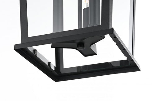 Elegant Lighting Cayman 7 inch Outdoor Pendant in Black Model: OD332H16BK
