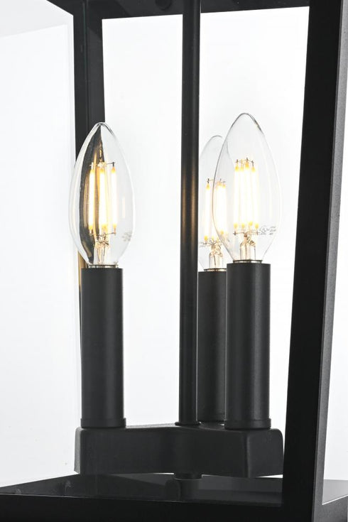 Elegant Lighting Cayman 7 inch Outdoor Pendant in Black Model: OD332H16BK