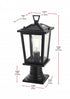Elegant Lighting Cayman 7 inch Outdoor Pendant in Black Model: OD332P17BK