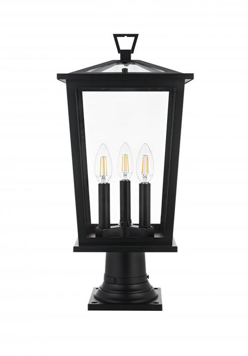 Elegant Lighting Cayman 7 inch Outdoor Pendant in Black Model: OD332P21BK