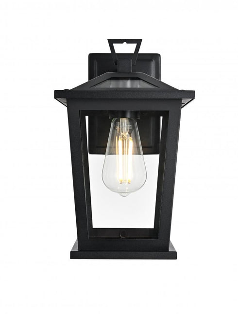 Elegant Lighting Cayman 7 inch Outdoor Pendant in Black Model: OD332W12BK