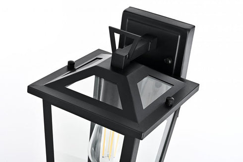 Elegant Lighting Cayman 7 inch Outdoor Pendant in Black Model: OD332W12BK