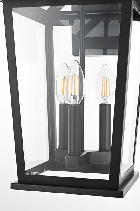 Elegant Lighting Cayman 7 inch Outdoor Pendant in Black Model: OD332W16BK