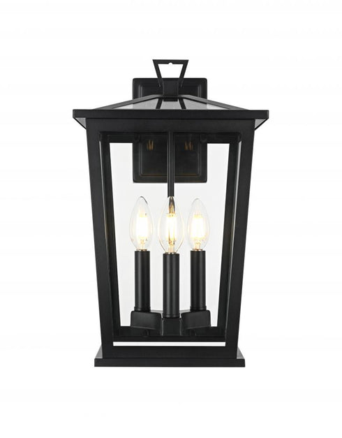 Elegant Lighting Cayman 7 inch Outdoor Pendant in Black Model: OD332W16BK