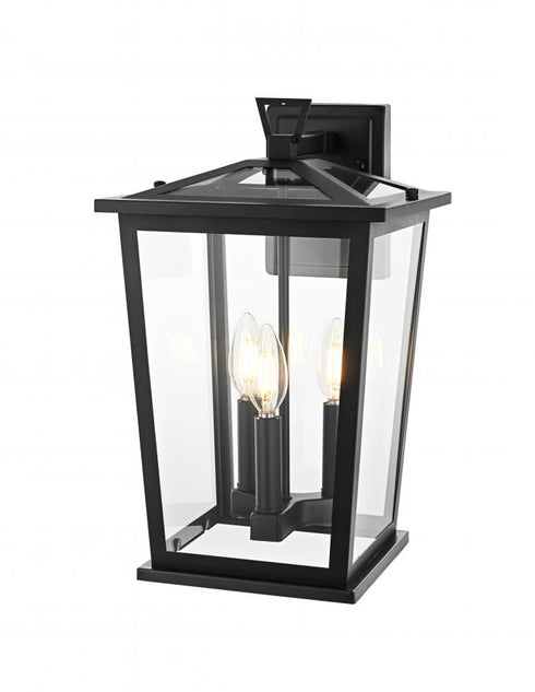 Elegant Lighting Cayman 7 inch Outdoor Pendant in Black Model: OD332W16BK