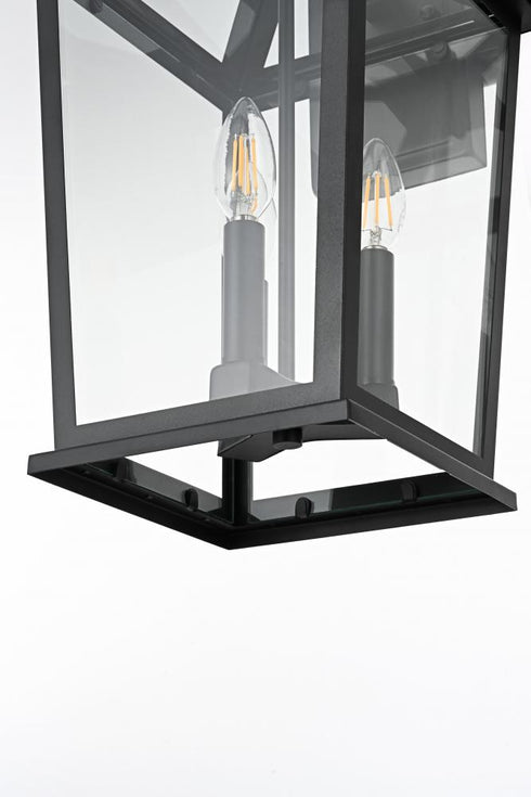 Elegant Lighting Cayman 7 inch Outdoor Pendant in Black Model: OD332W16BK