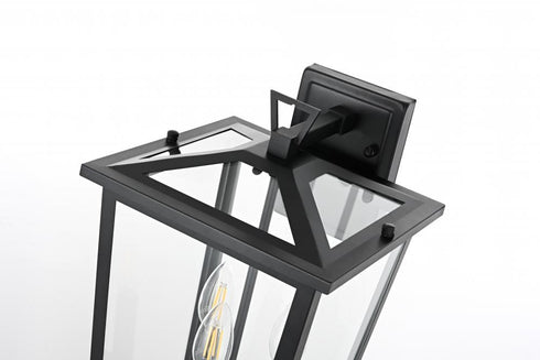 Elegant Lighting Cayman 7 inch Outdoor Pendant in Black Model: OD332W16BK