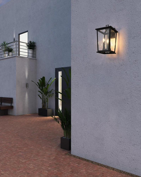 Elegant Lighting Cayman 7 inch Outdoor Pendant in Black Model: OD332W16BK