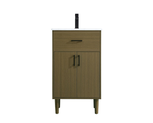Elegant Lighting Chandler Vanity Cabinet 2Dr W20 Inch xD19 Inch xH34 Inch in Chestnut Brown Model: VF25020MCB