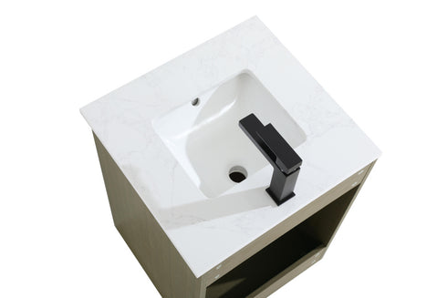Elegant Lighting Chandler Vanity Cabinet 2Dr W20 Inch xD19 Inch xH34 Inch in Chestnut Brown Model: VF25020MCB