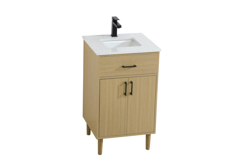 Elegant Lighting Chandler Vanity Cabinet 2Dr W20 Inch xD19 Inch xH34 Inch in Honey Brown Model: VF25020MHB