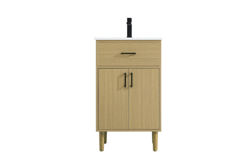 Elegant Lighting Chandler Vanity Cabinet 2Dr W20 Inch xD19 Inch xH34 Inch in Honey Brown Model: VF25020MHB