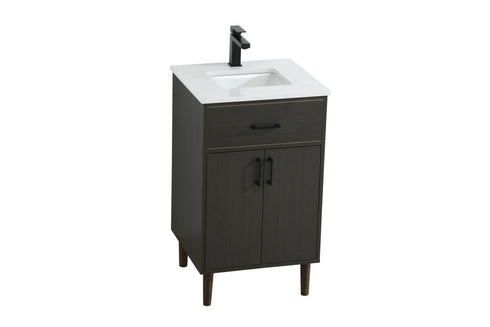 Elegant Lighting Chandler Vanity Cabinet 2Dr W20 Inch xD19 Inch xH34 Inch in Mocha Brown Model: VF25020MMB