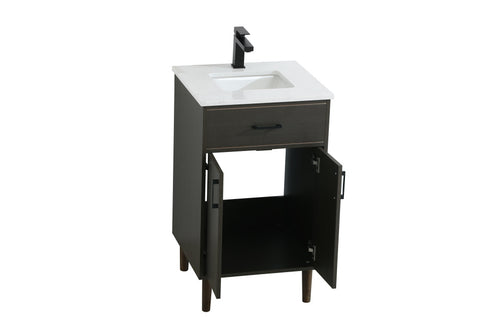 Elegant Lighting Chandler Vanity Cabinet 2Dr W20 Inch xD19 Inch xH34 Inch in Mocha Brown Model: VF25020MMB