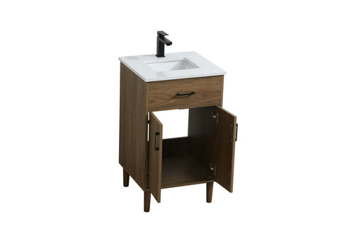 Elegant Lighting Chandler Vanity Cabinet 2Dr W20 Inch XD19 Inch xH34 Inch WB in Walnut Brown Finish Model: VF25020WB