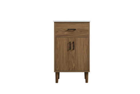 Elegant Lighting Chandler Vanity Cabinet 2Dr W20 Inch XD19 Inch xH34 Inch WB in Walnut Brown Finish Model: VF25020WB