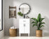 Elegant Lighting Chandler Vanity Cabinet 2Dr W20 Inch XD19 Inch xH34 Inch WH in White Finish Model: VF25020MWH