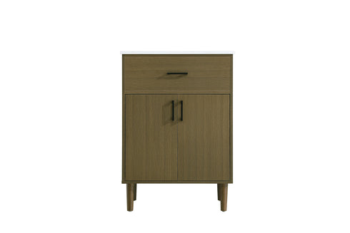 Elegant Lighting Chandler Vanity Cabinet 2Dr W24 Inch xD19 Inch xH34 Inch in Chestnut Brown Model: VF25024MCB