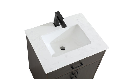 Elegant Lighting Chandler Vanity Cabinet 2Dr W24 Inch xD19 Inch xH34 Inch in Mocha Brown Model: VF25024MMB