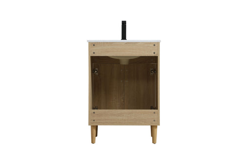 Elegant Lighting Chandler Vanity Cabinet 2Dr W24 Inch XD19 Inch xH34 Inch MW in Mango Wood Finish Model: VF25024MW