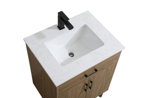 Elegant Lighting Chandler Vanity Cabinet 2Dr W24 Inch XD19 Inch xH34 Inch WB in Walnut Brown Finish Model: VF25024WB