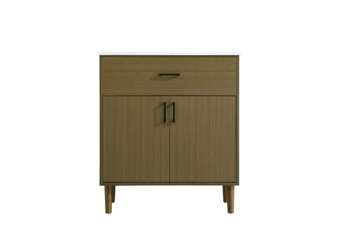 Elegant Lighting Chandler Vanity Cabinet 2Dr W30 Inch xD19 Inch xH34 Inch in Chestnut Brown Model: VF25030MCB